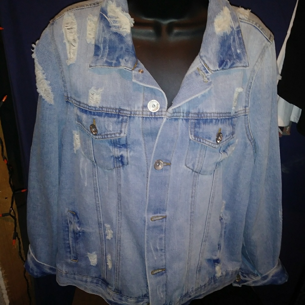 Cavalini distressed denim jacket